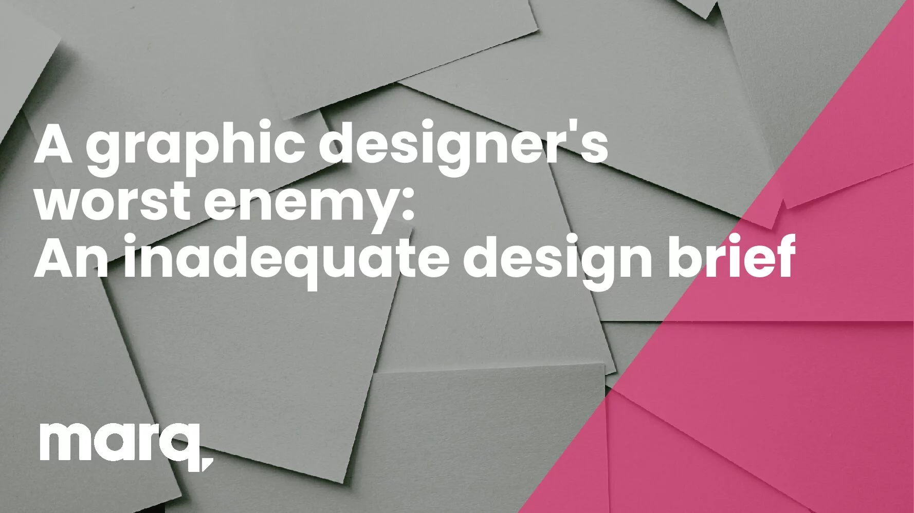 An inadequate design brief