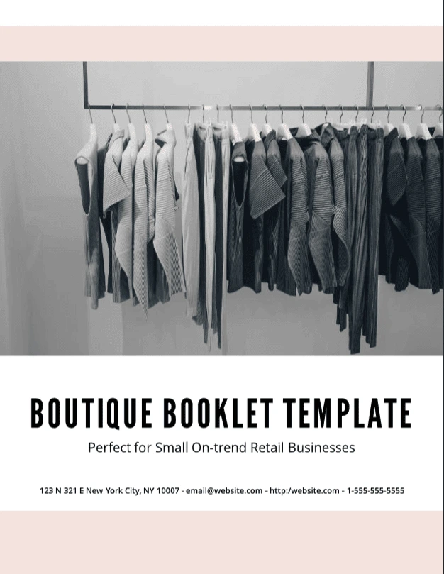 boutique booklet template