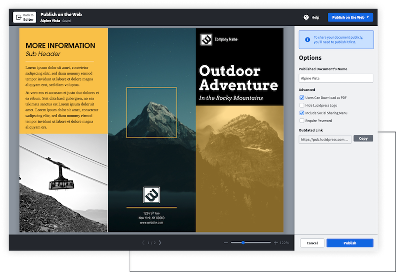 Brochure Publish