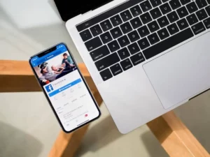 Facebook on phone image