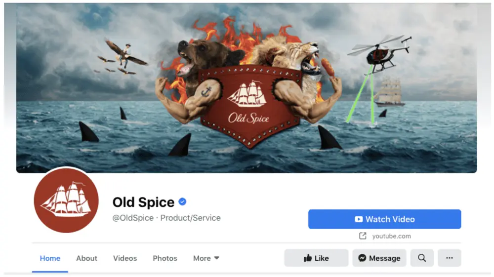 Old Spice Facebook Cover Image Example