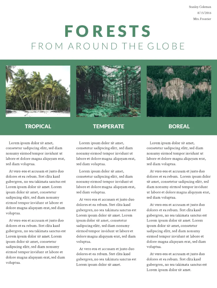 Forests research poster template
