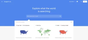 Google Trends homepage screenshot