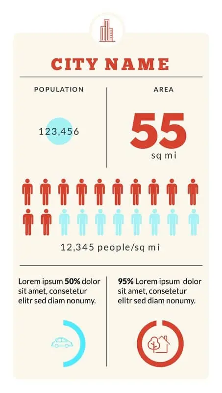 Numbers infographic template