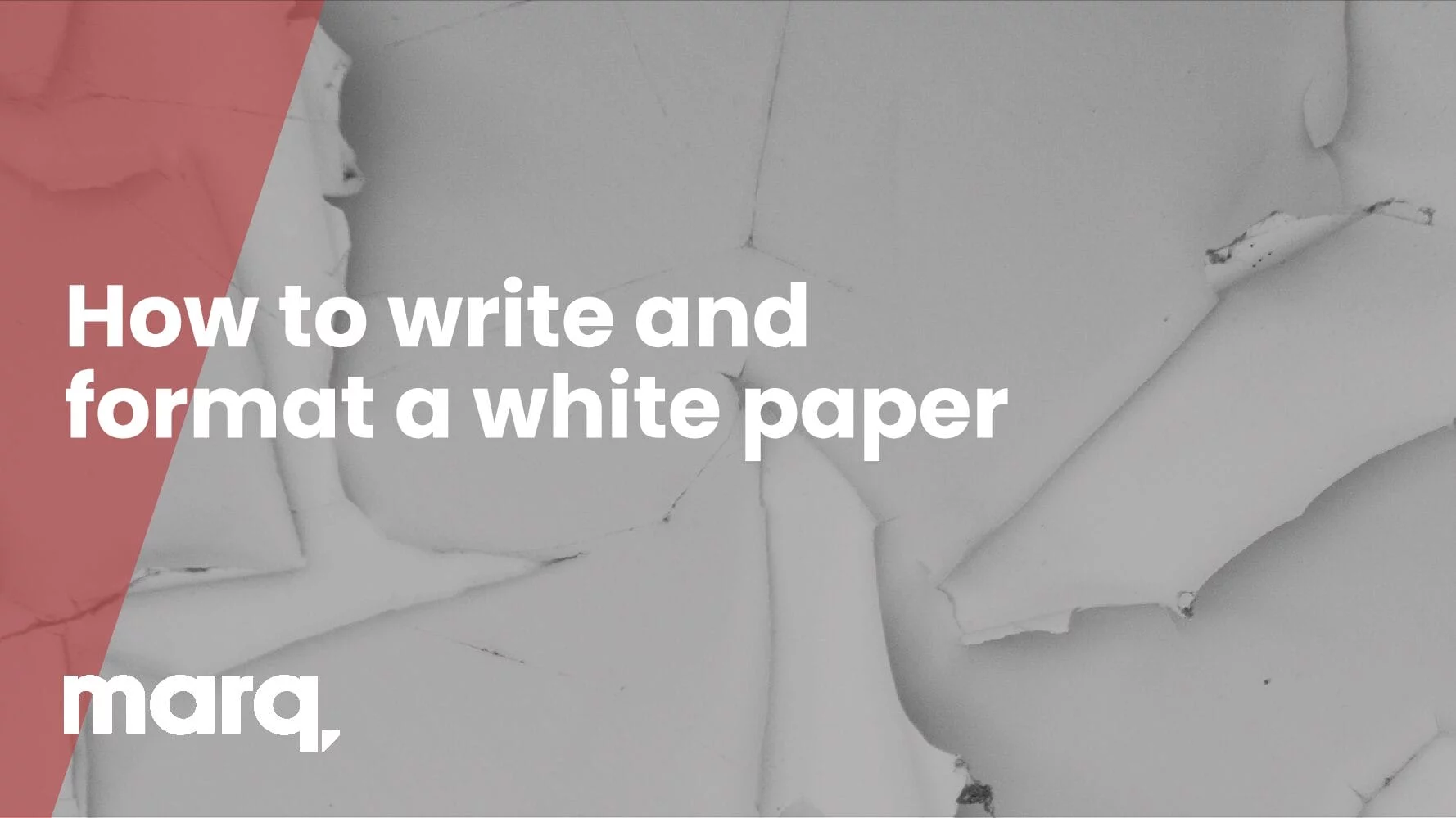 How to write and format a white paper