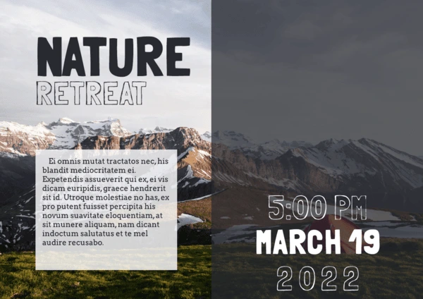 Nature Retreat Business Flyer