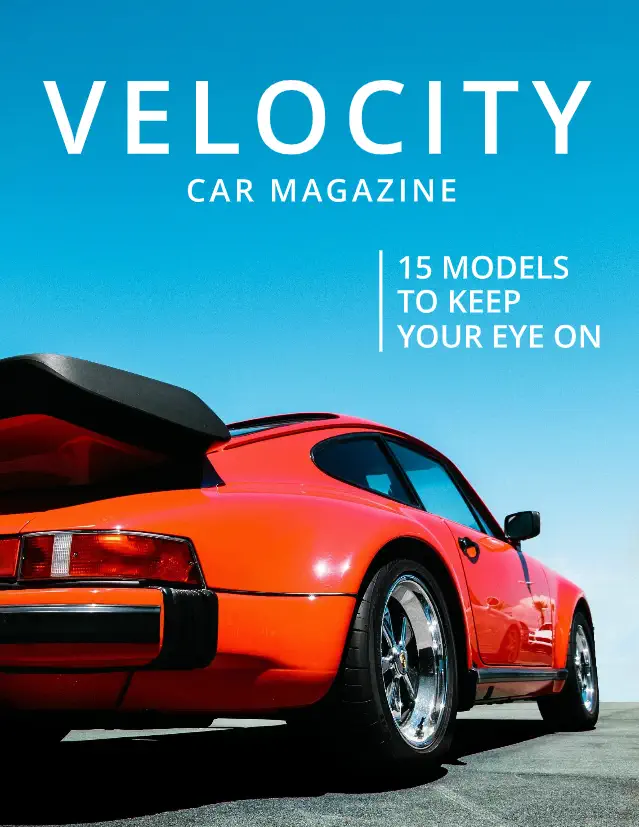 simple car magazine cover