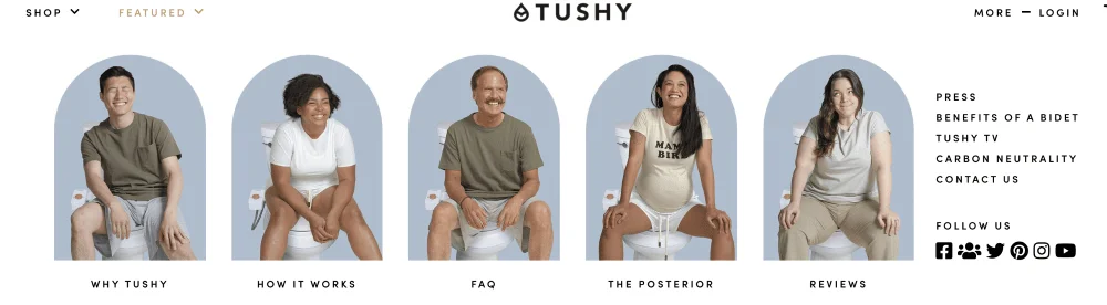 Image of five Tushy customers