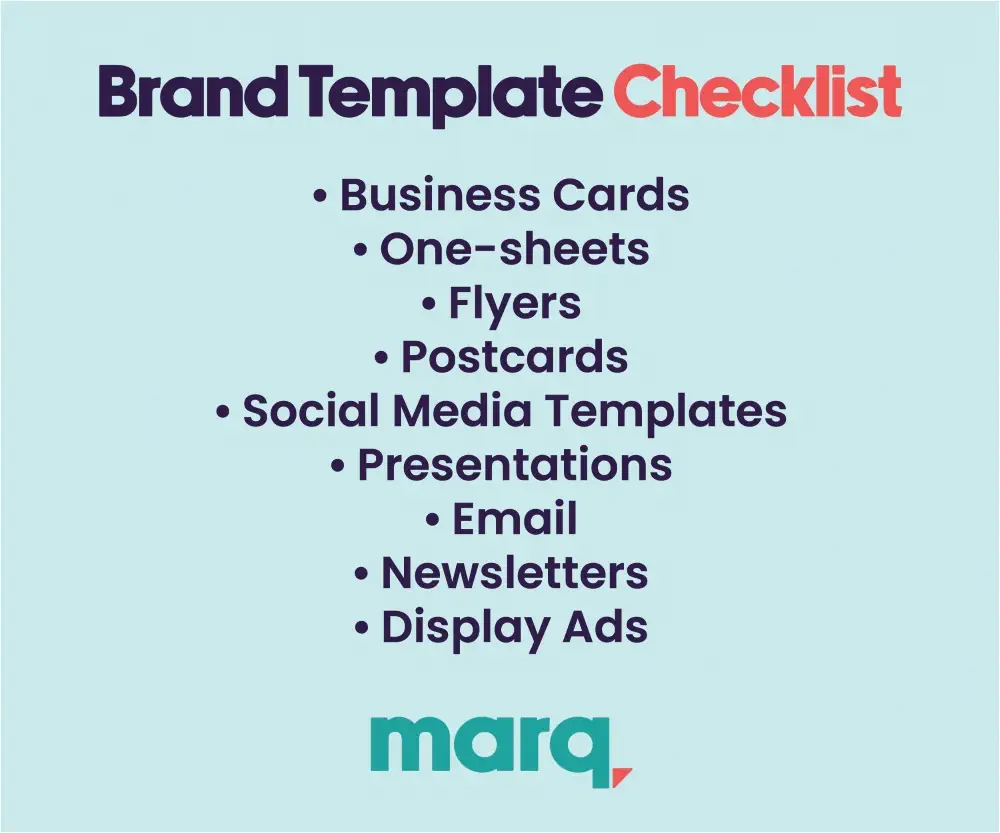 brand templates checklist