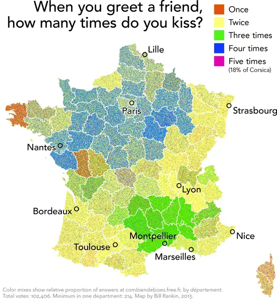 How often do the French kiss infographic