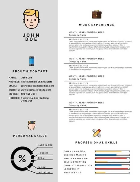 resume infographic