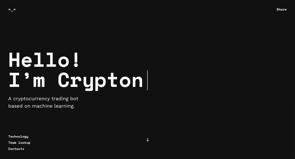 Crypton homepage