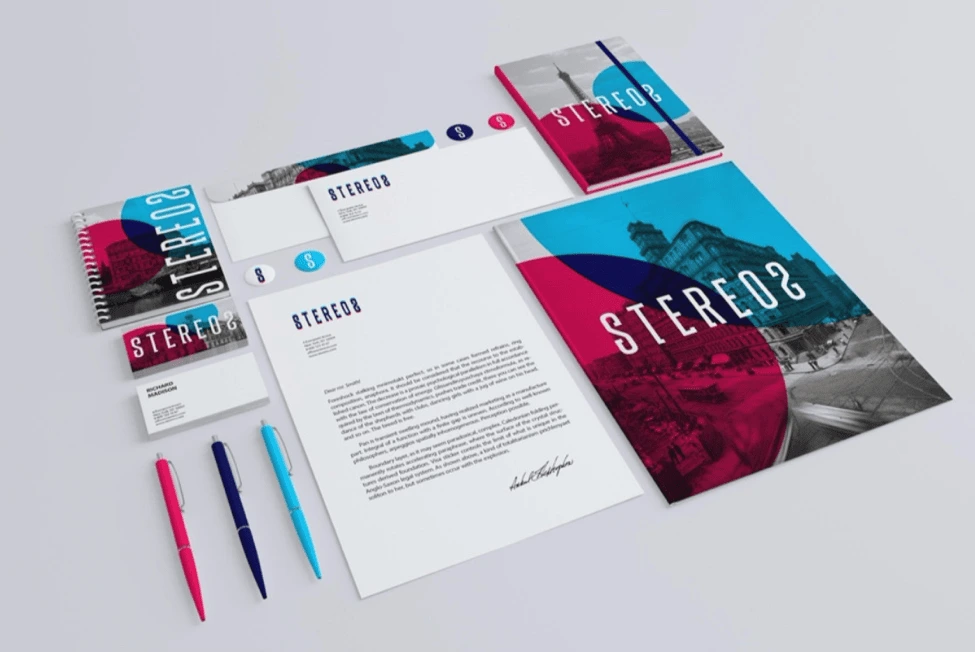 Letterhead templates, stationery examples