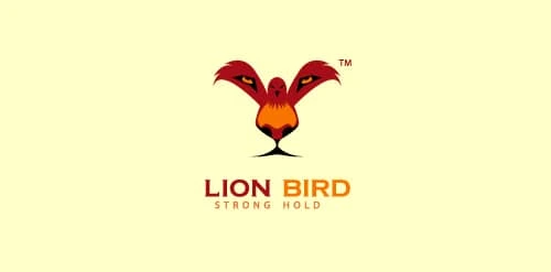 Lion Bird double-meaning logo