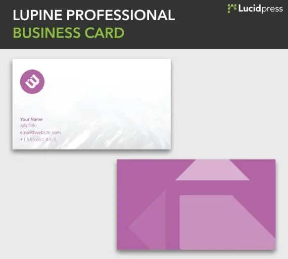 lucidpress lupine simple business card