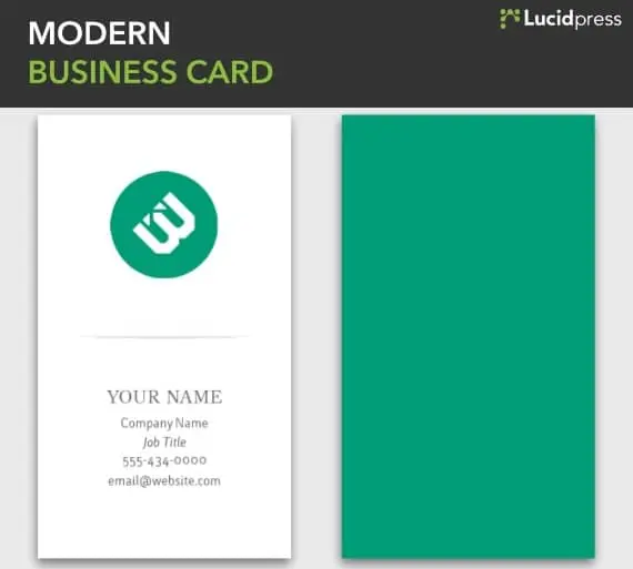 lucidpress modern vertical business card