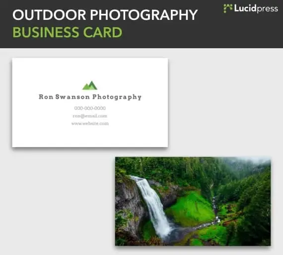 lucidpress outdoor photography double sided business card