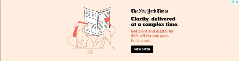 NYT banner ad