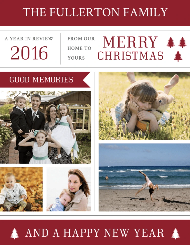 photo Christmas newsletter