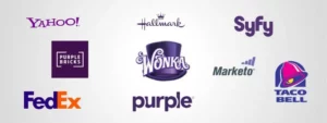 Purple logos