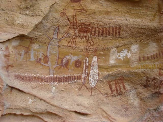 Cave paintings in Serra da Capivara