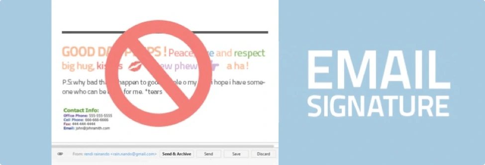 Email signature do's and don'ts