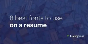 8 best fonts to use on a resume