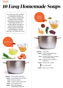 10 easy homemade soups infographic