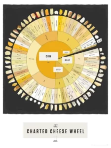 The charted cheese wheel infographic