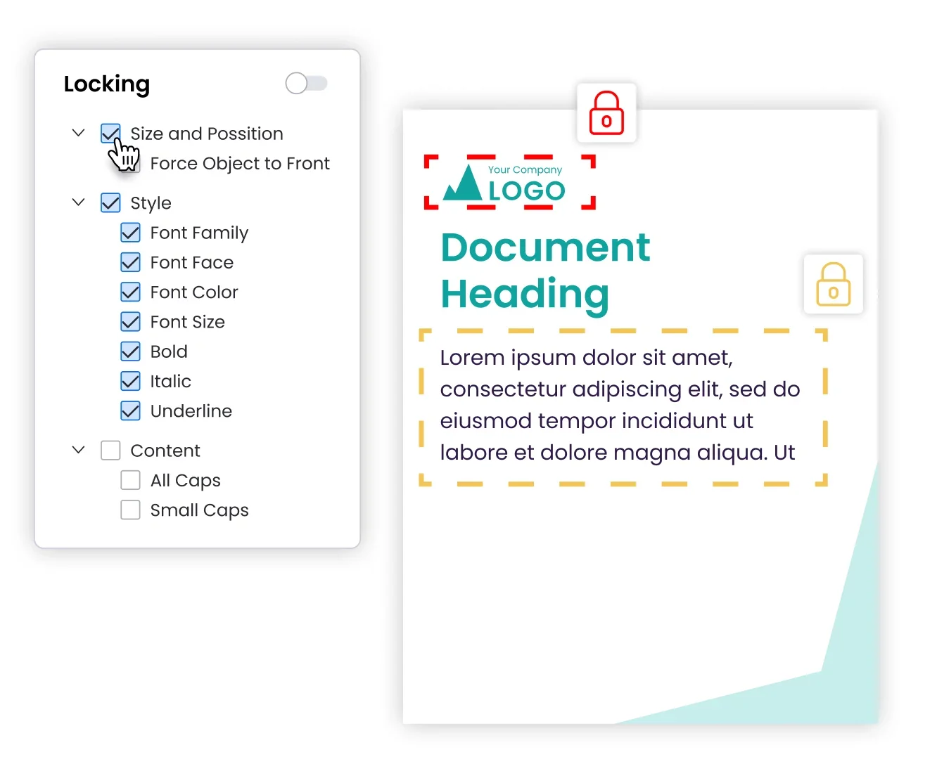 Marq locked templates sharing