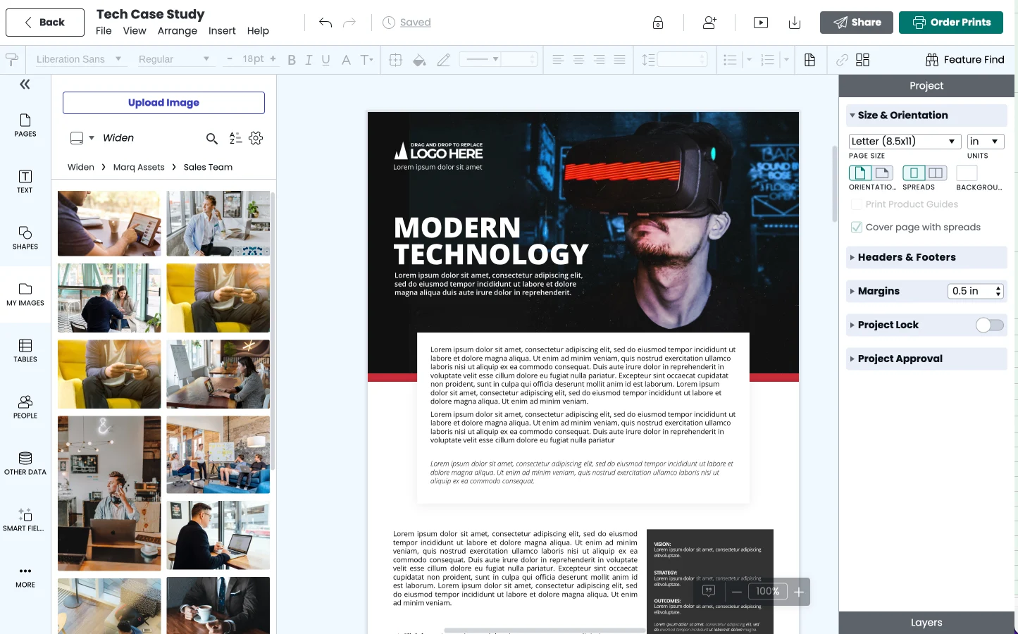 Allow users to easily access Acquia DAM assets within the Marq Editor
