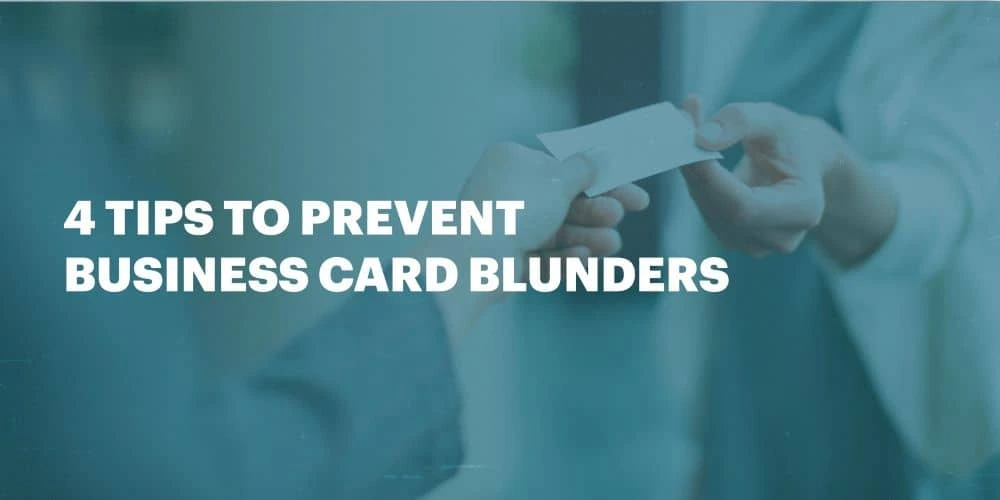 4 tips on business card etiquette