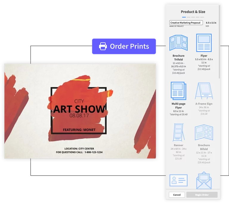 Step 5: Order your print banner online via Marq.