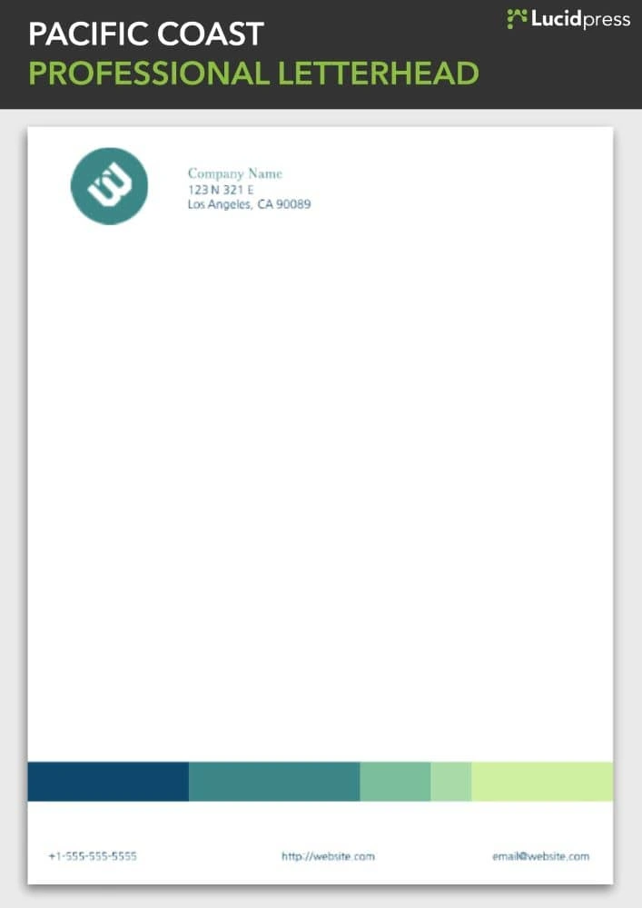 Letterhead templates, stationery examples