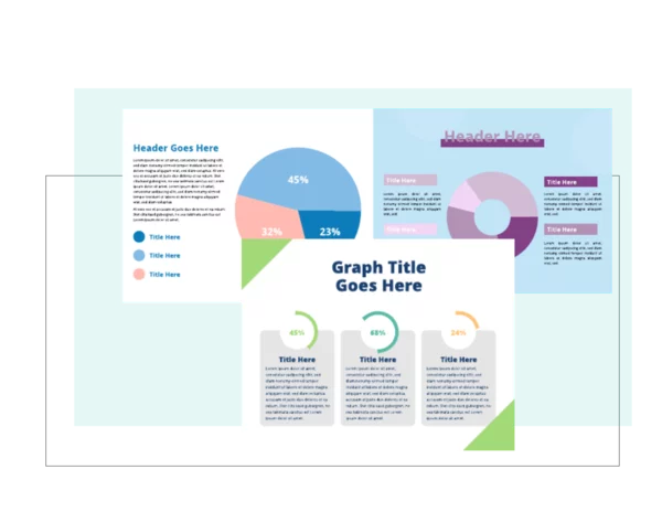 Select a pie chart layout from the template gallery.