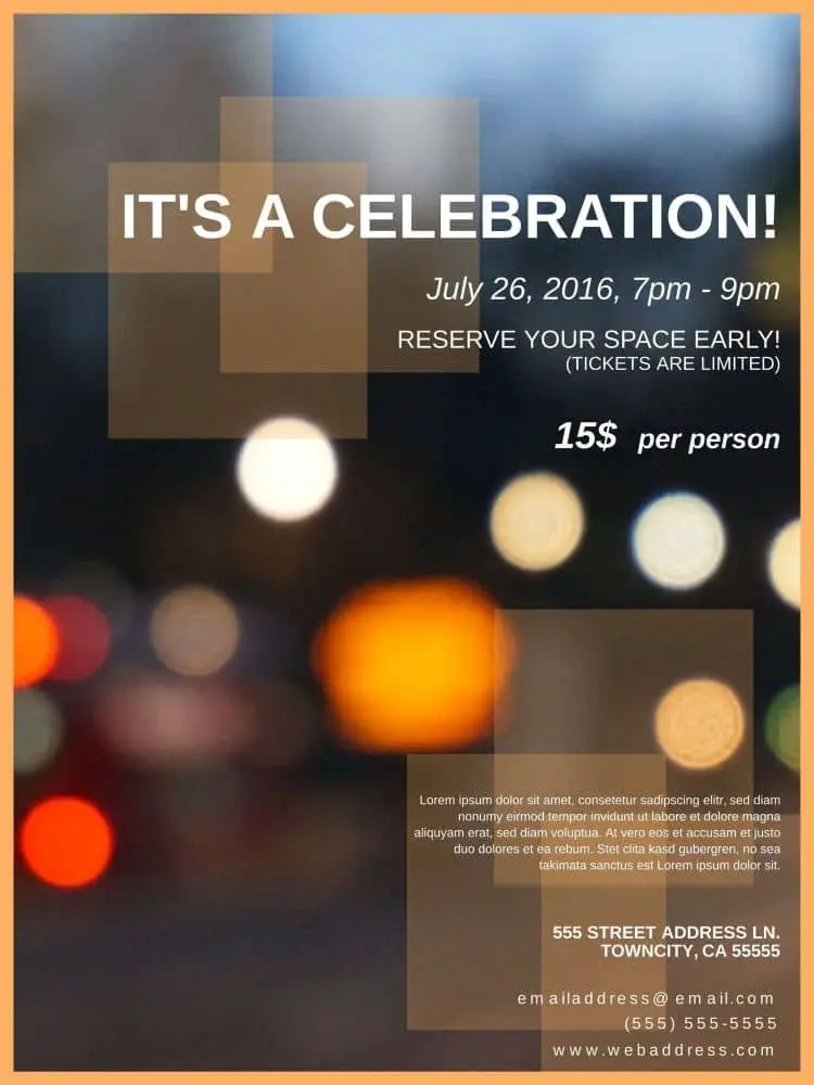 Block Party poster template