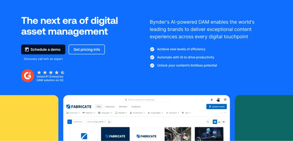Bynder homepage