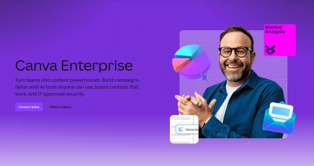 Canva Enterprise Homepage