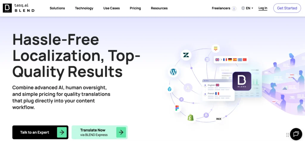 Blend homepage