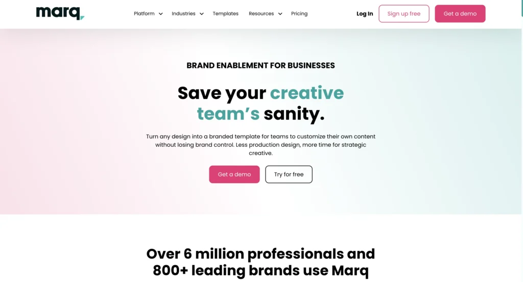 Marq home page
