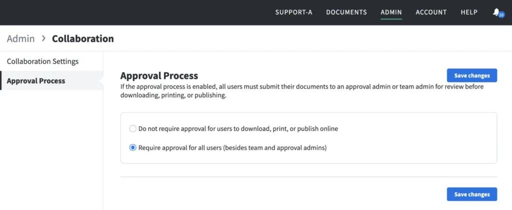 Approval process  
