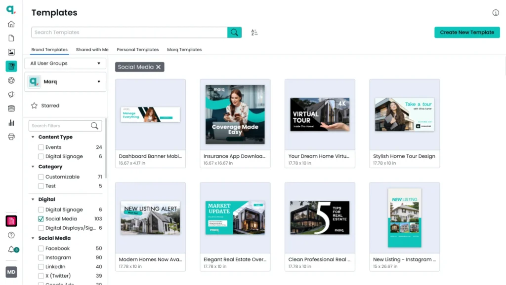 Marq: Centralized collateral template library