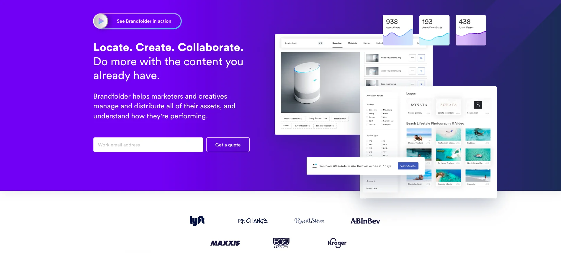 Brandfolder digital asset management platform interface