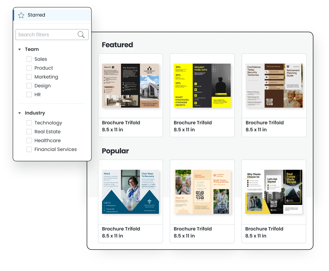 Select a brochure template