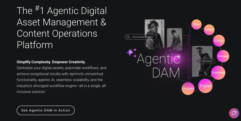 Aprimo homepage